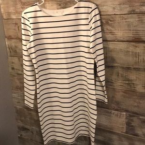 Stripped white dress.